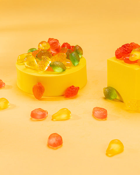 Fruchtgummi Obstsalat, zuckerfrei