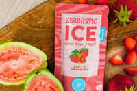 Zebrastic Ice, Guave & Erdbeer, Wassereis zum Selbsteinfrieren, 50 Stück
