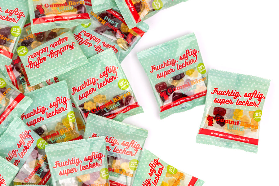 Fruchtgummi Gummibärchen – Minitüten 50 Stück – Gummi Bären Land