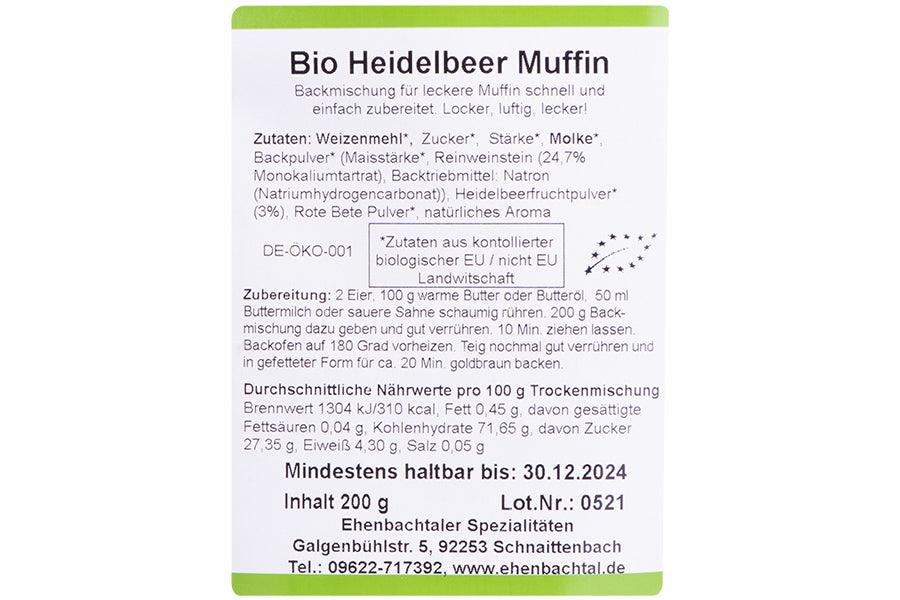 Bio Muffin Teig-Mix Heidelbeere