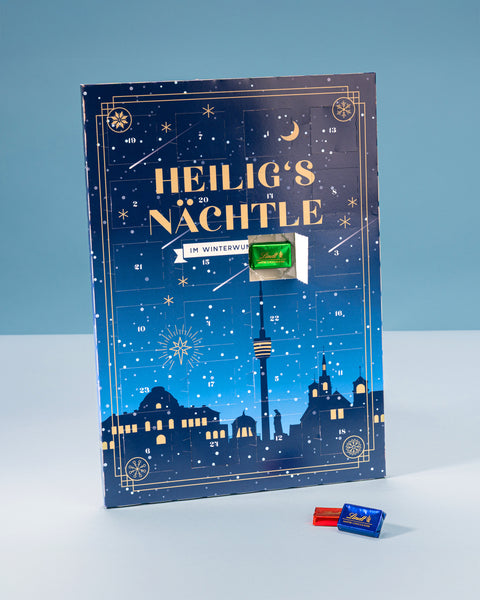 Wand Adventskalender mit Lindt Schokolade - Heiligs Nächtle