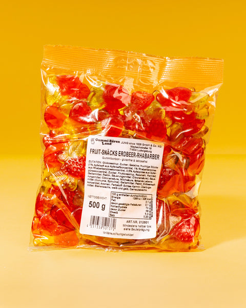 Fruchtgummi Erdbeer Rhabarber – mit Fruchtstückchen