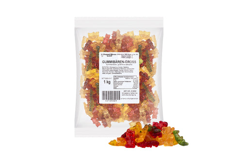 Fruchtgummi Gummibären, groß, 1kg