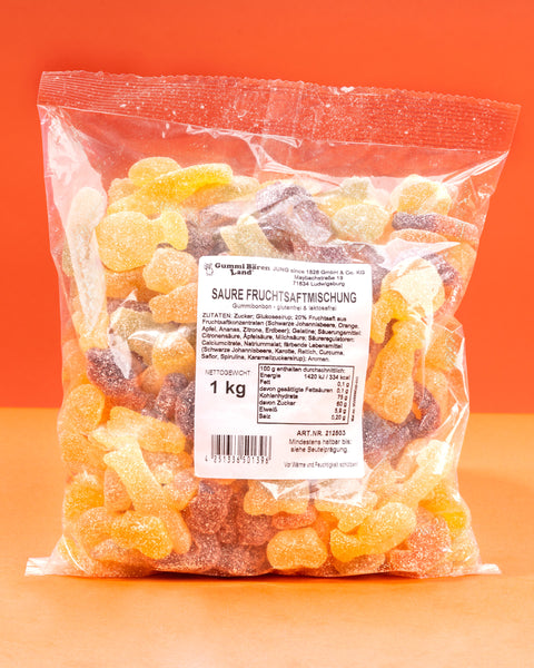 Fruchtgummi Mischung – sauer und mit Fruchtsaft