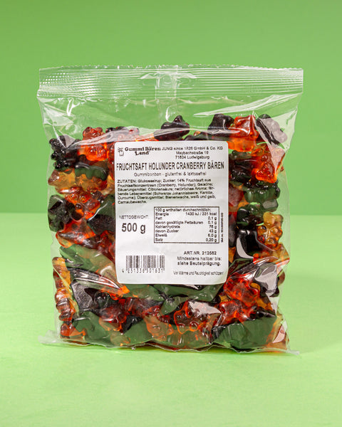Fruchtgummi Holunder Cranberry Bären – mit Fruchtsaft