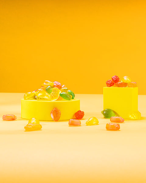 Fruchtgummi Obstsalat, zuckerfrei