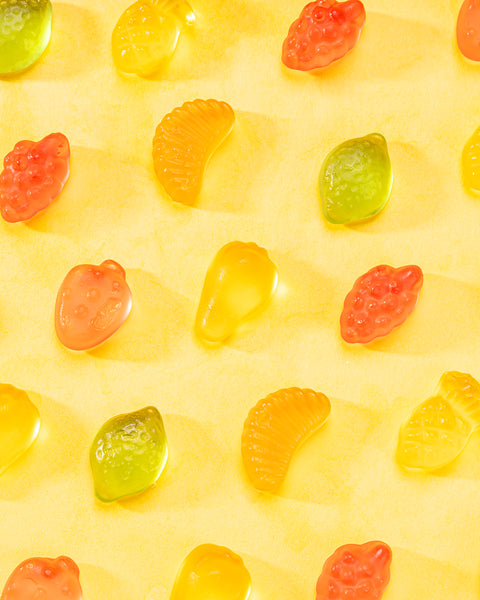 Fruchtgummi Obstsalat, zuckerfrei