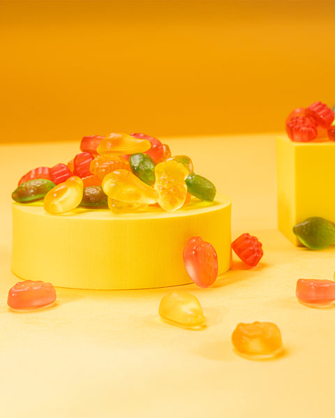 Fruchtgummi Obstsalat, zuckerfrei