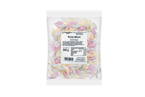 Schaum Zucker Bunte Mäuse, 500g