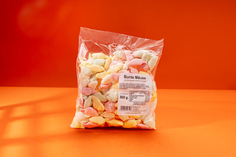 Schaum Zucker Bunte Mäuse, 500g
