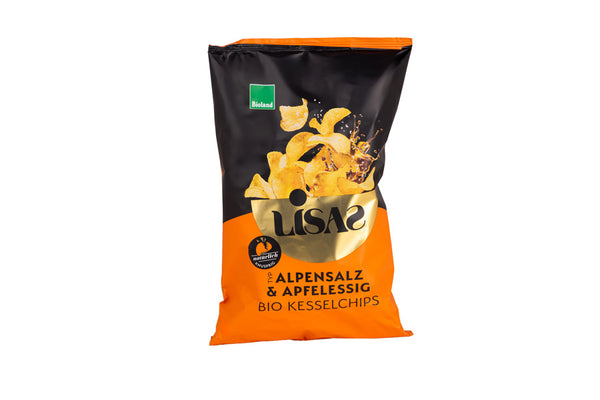 Lisa´s Bio Kartoffel-Chips Alpensalz & Apfelessig