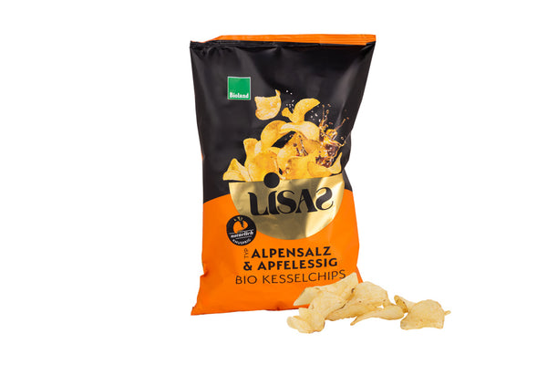 Lisa´s Bio Kartoffel-Chips Alpensalz & Apfelessig