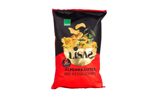 Lisa´s Bio Kartoffel-Chips Schweizer Alpenkräuter