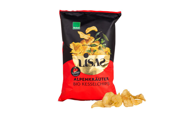 Lisa´s Bio Kartoffel-Chips Schweizer Alpenkräuter