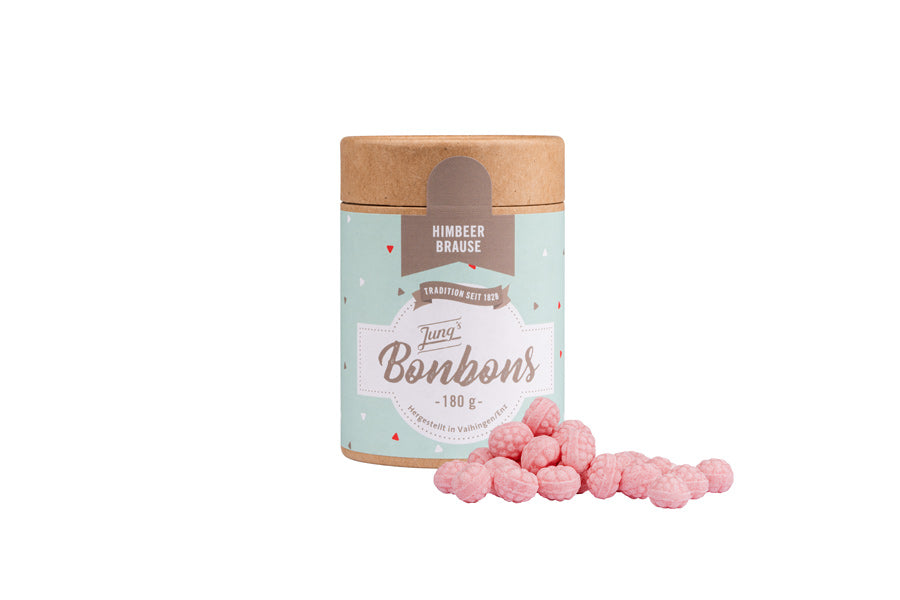 Jungs Brause Himbeer Bonbons, Eco Dose, 180g