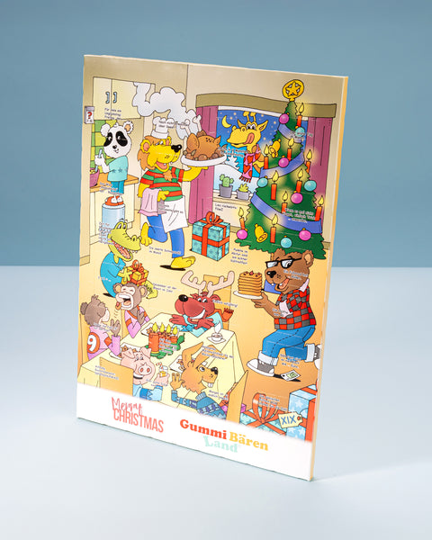 Wand Adventskalender mit Vollmilch-Schokotäfelchen - Rätsel Motiv