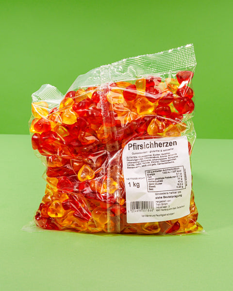 Fruchtgummi Pfirsichherzen – mit Fruchtsaft