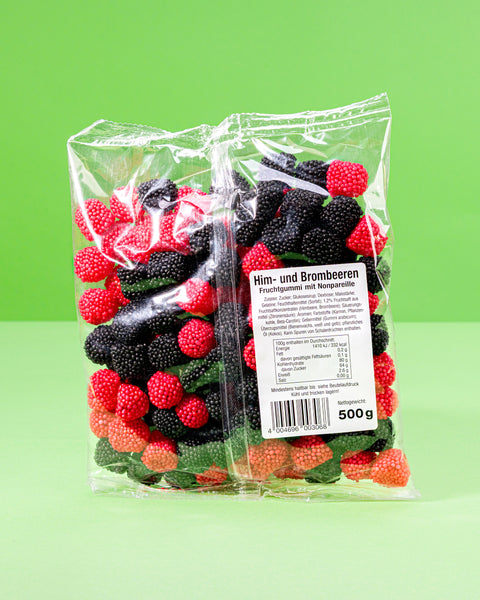 Fruchtgummi Him-/Brombeeren – mit Fruchtsaft und Zuckerperlen