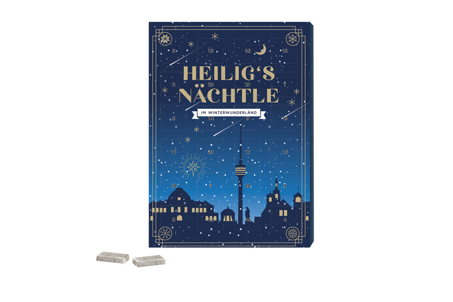 Wand Adventskalender Heiligs Nächtle, Alpenvollmilchschokolade