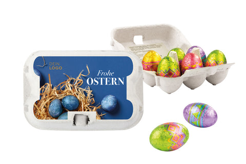 Ostersixpack mit Schoko-Eiern