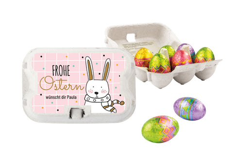 Ostersixpack mit Schoko-Eiern
