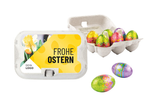 Ostersixpack mit Schoko-Eiern