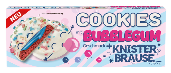 Cookies Bubble Gum Style mit Knisterbrause