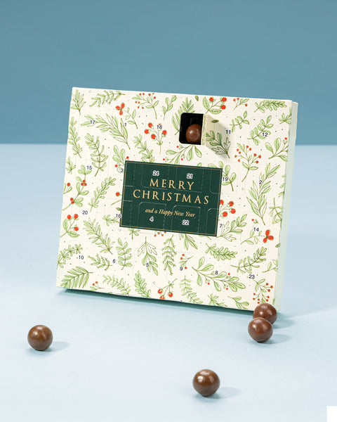 XS Adventskalender mit Brandtkugeln Schokolade – Merry Christmas & Happy New Year