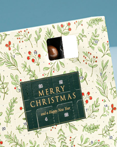 XS Adventskalender mit Brandtkugeln Schokolade – Merry Christmas & Happy New Year