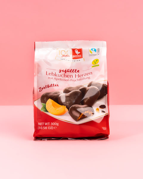 Weiss Lebkuchen Herzen – mit Aprikosenfüllung