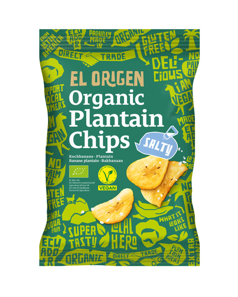 el origen Bio Kochbananen Chips mit Meersalz 1