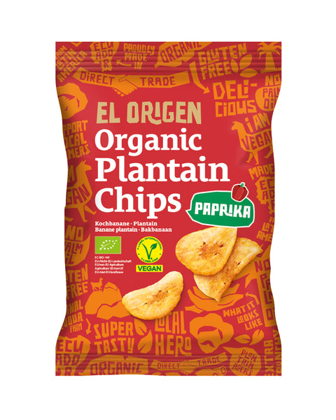 el origen Bio Kochbananen Chips mit Paprika 1
