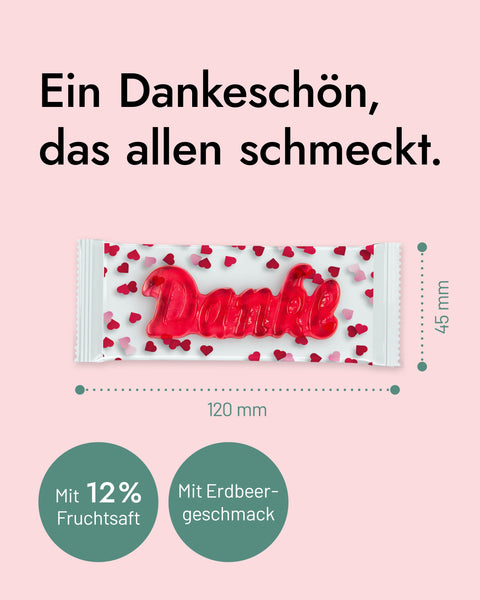 Fruchtgummi 1er Danke 12g, 10 | 25 | 50 Stück 7