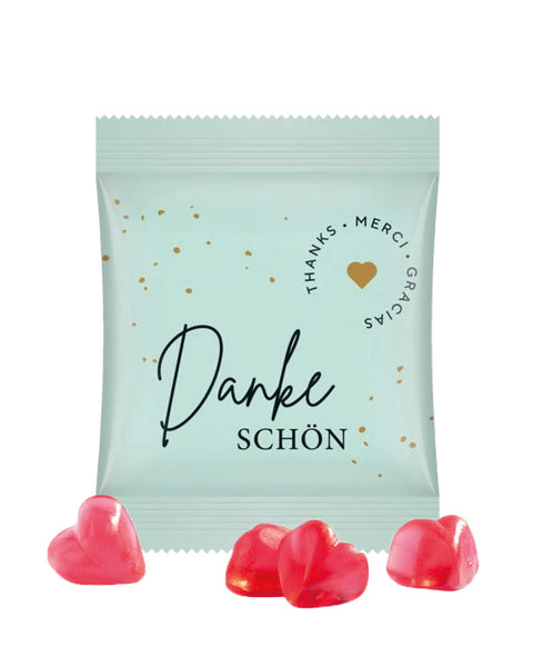 Minitüte Fruchsaft Herzen Danke, 10 | 25 | 50 Stück 1