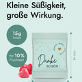 Minitüte Fruchsaft Herzen Danke, 10 | 25 | 50 Stück 2
