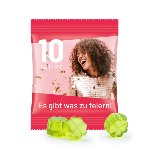 Minitüte Fruchtgummi Kleeblatt mit Fruchtsaft 10g