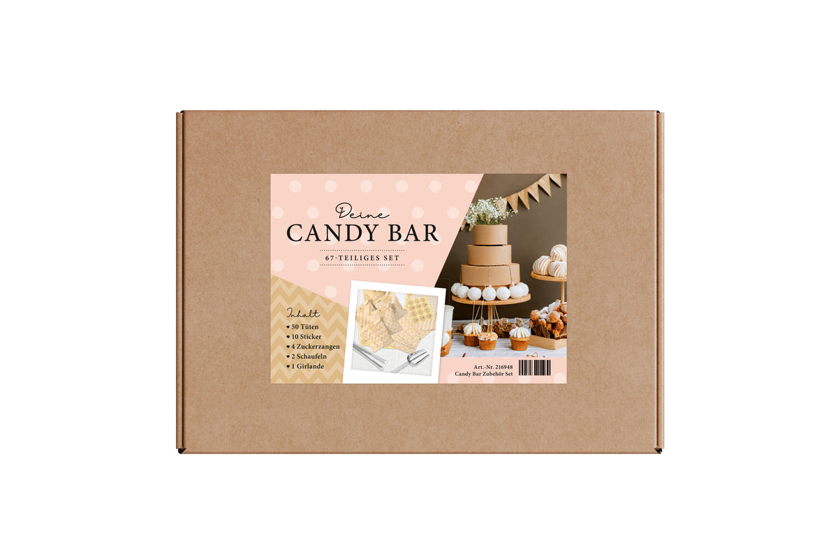 Candy Bar Zubehör Set inkl. 6 Gläser (sortiert)