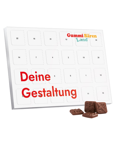 Tisch-Adventskalender mit Alpenvollmilch Schokolade 50g