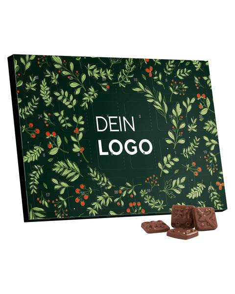 Tisch-Adventskalender mit Alpenvollmilch Schokolade 50g