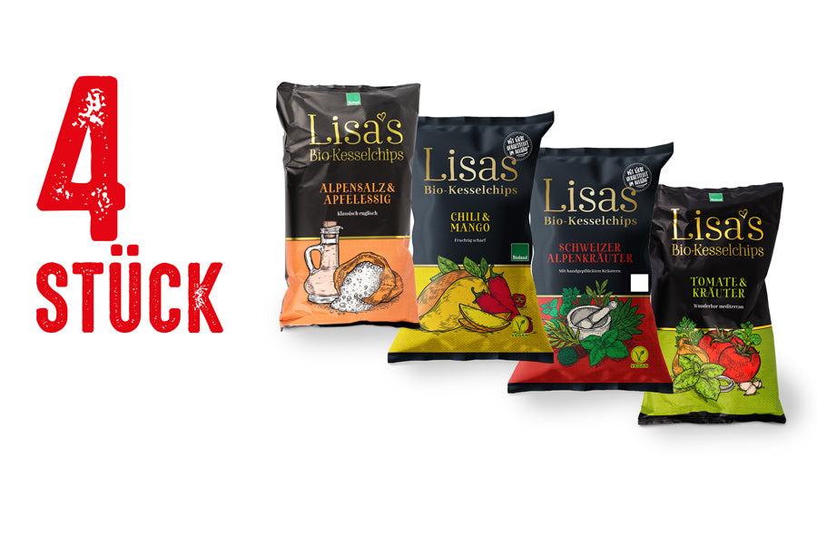 Lisa´s Bio Kartoffel-Chips Exotisch Vorteils-Bundle