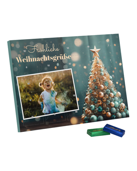 Premium Tisch Adventskalender Lindt 124g