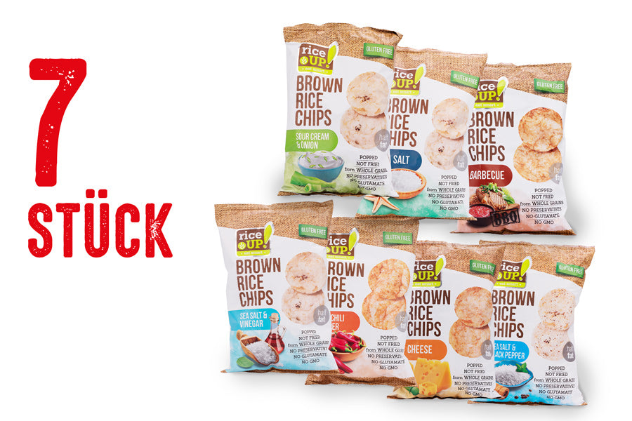 Supermicro Rice Chips Rice Up Brown Rice Chips Vorteils-Bundle – Gummi Bären Land