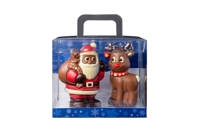 Weibler Geschenkverpackung Weihnachtsmann und Rentier 150g
