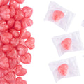Herzbonbons Kirsche, einzeln verpackt im Flowpack