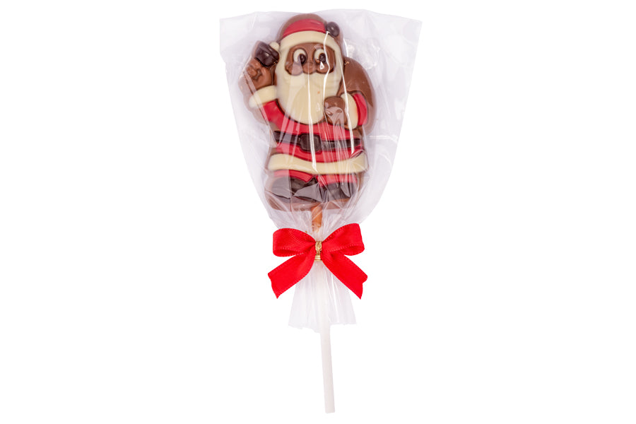 Schoko-Lolly Weihnachtsmann mit Glocke