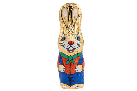 Kleiner Schoko-Hase in Stanniolfolie