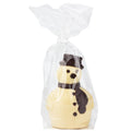 Schoko-Schneemann weiß dekoriert mit Zartbitter