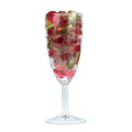 Sektglas gefüllt mit Fruchtgummi Rosen, 150g
