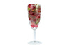 Sektglas gefüllt mit Fruchtgummi Rosen, 150g