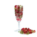 Sektglas gefüllt mit Fruchtgummi Rosen, 150g